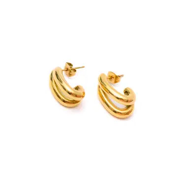 Pushing Limits Gold Plated Earrings